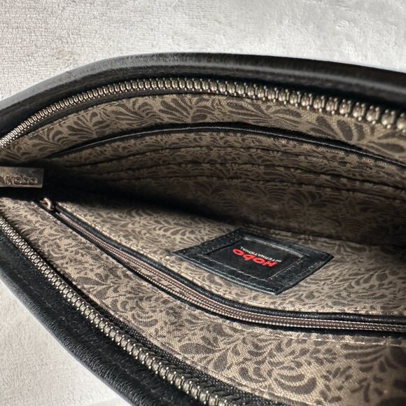 Hobo International Clutch Genuine Leather Wallet Small Bag Women Black EUC - Picture 6 of 10